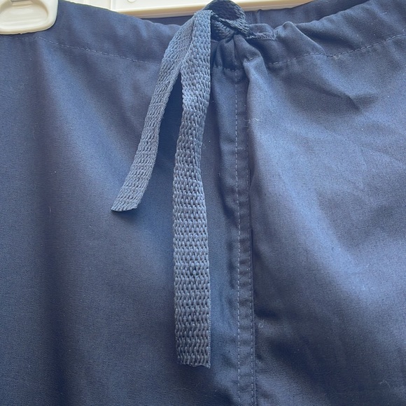 Fundamentals by White Swan Black Drawstring Pull On Scrub Pants Small New - Picture 2 of 10
